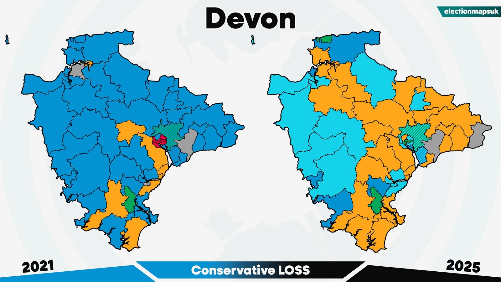 2025 UK Local Election Results: Map and Changes 23 Devon election results