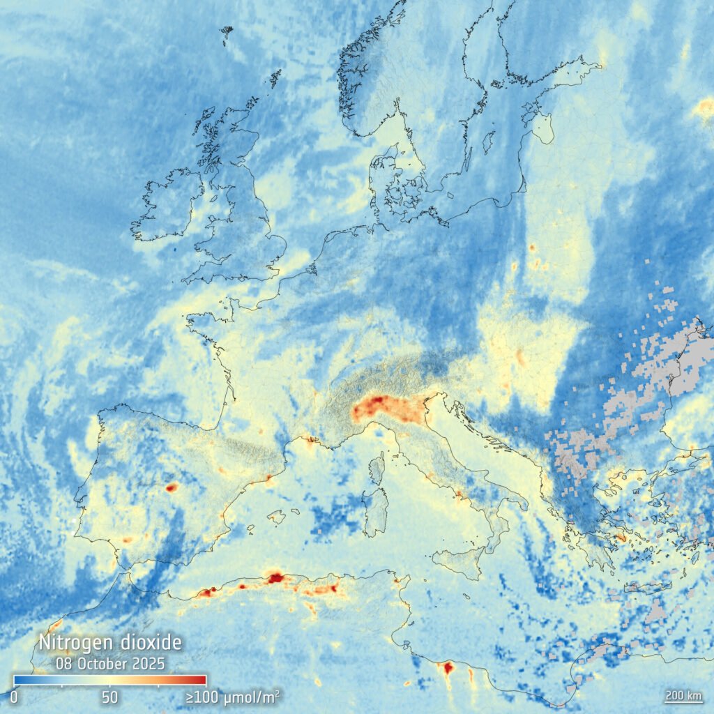 First image of nitrogen dioxide from Sentinel 4 pillars