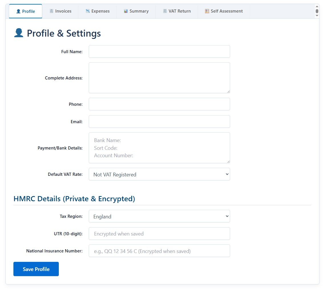 UK freelancer accountancy profile