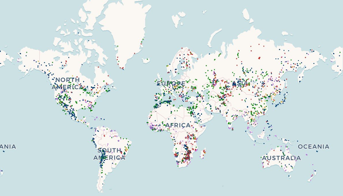 rare metal world map